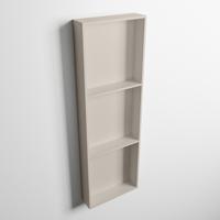 MONDIAZ EASY Nis 89,5x29,5cm in solid surface kleur Linen | Linen. 3 vakken geschikt voor in- of opbouw - thumbnail