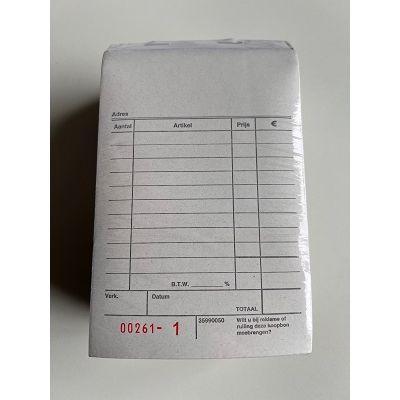 Bonboekje neutraal bedrukt 10x15 cm - 160 stuks