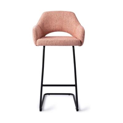 Jesper Home Barkruk 'Yanai' Arch Black, kleur Pink Punch (zithoogte 75cm)