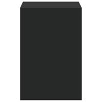 Monitorstandaard met bureau-organizer bewerkt hout zwart - thumbnail