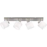 LED Plafondspot 4-lichts E14 Fitting - Rechthoekig Mat Nikkel - Aluminium - thumbnail