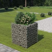 VidaXL Gabion plantenbak verhoogd 90x90x100 cm gegalvaniseerd staal - thumbnail