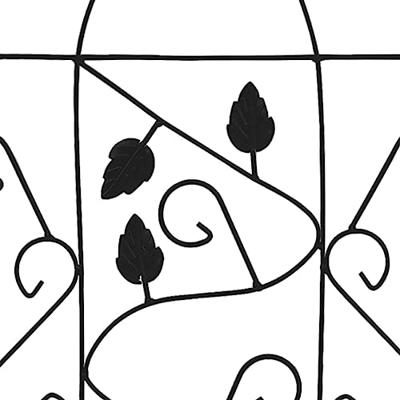 Plantenklimrekken 3 st 40x100 cm ijzer zwart