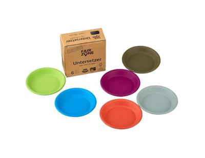 Fairzone Onderzetters voor plantenpotten - gekleurd rubber - 6 stuks Fairzone Onderzetters voor plantenpotten - gekleurd rubber - 6 stuks