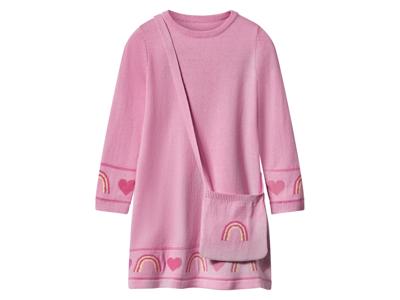 lupilu Gebreide kinder jurk met tasje (Lichtroze, 122/128) lupilu Gebreide kinder jurk met tasje (Lichtroze, 122/128)