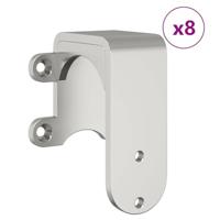 Schuifdeur onderdelenset 400 cm roestvrij staal zilverkleurig - thumbnail