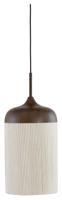 Light & Living Hanglamp 'Dania' Houtlook en touw, 22cm, kleur Donkerbruin - thumbnail