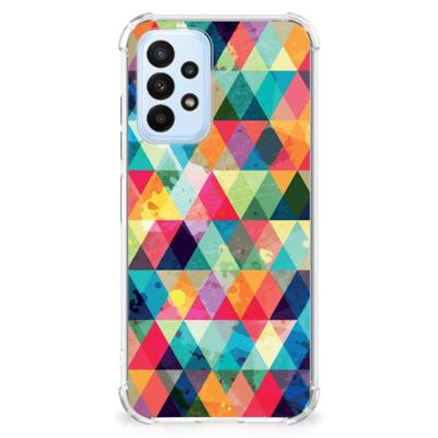 Samsung Galaxy A23 Doorzichtige Silicone Hoesje Geruit Samsung Galaxy A23 Doorzichtige Silicone Hoesje Geruit