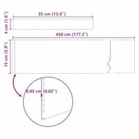 Tuin Grasperkafwerking 4 pcs Roestig 450 x 15 cm Cortenstaal - thumbnail