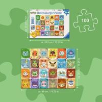 Ravensburger - pokémon gezichten - kinderpuzzel - 100 xxl stukjes - thumbnail