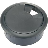 TRU COMPONENTS WP50BK Kabeldoorvoering Voor werkblad ABS Zwart 1 stuk(s) - thumbnail