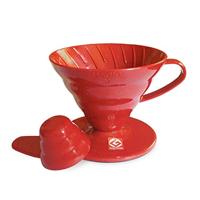Hario V60 dripper plastic - maat 01 rood - thumbnail