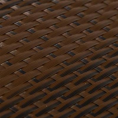 Balkonschermen 5 st 255x19 cm poly rattan bruin en zwart - thumbnail