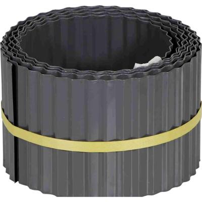 Siena Garden 557093 Gazonrand van metaal, grijs 6 m x 150 mm, grijs 1 stuk(s)