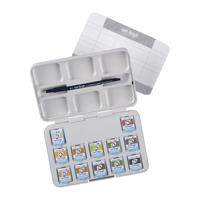 Van Gogh aquarelverf pocket box natuurtinten met 12 kleuren in halve napjes - thumbnail
