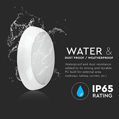LED Plafondlamp - 15 Watt 1400 lumen - 3 Lichtkleuren instelbaar - Rond 32cm - Opbouw - Plafonniere - IP65 waterdicht - Badkamerlamp - Wit - thumbnail