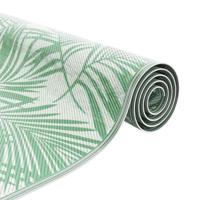 VidaXL Buitentapijt arakil groen en wit 400 × 300 cm 50% polypropyleen - thumbnail