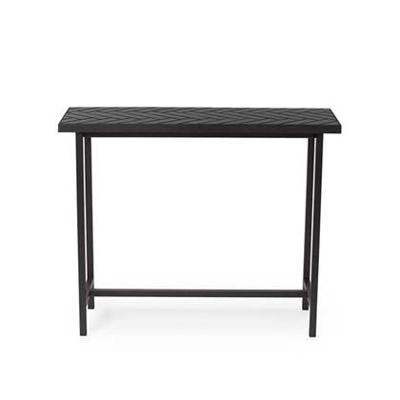 Warm Nordic Herringbone Console Table zwart
