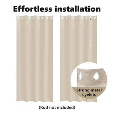VidaXL Voile gordijn met gordijnen 2 pcs zand 245 x 140 cm polyester