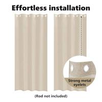 VidaXL Voile gordijn met gordijnen 2 pcs zand 260 x 140 cm polyester - thumbnail