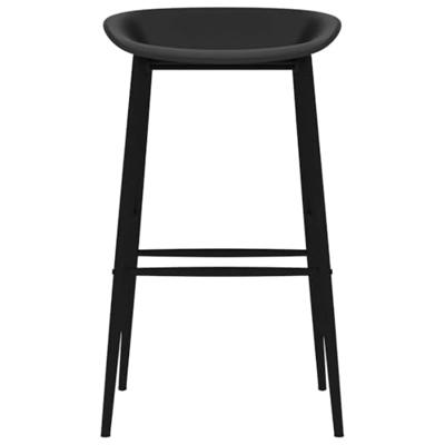 Barstoelen 2 st zwart Barstoelen 2 st zwart