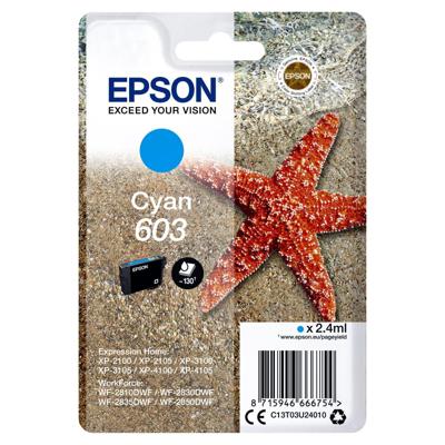 Inktcartridge epson 603 t03u2 blauw | 10 stuks