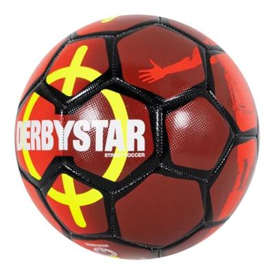 Derbystar Straatvoetbal Maat 5 Rood Zwart Geel