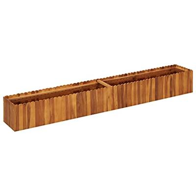 VidaXL Plantenbak verhoogd 200x30x25 cm massief acaciahout VidaXL Plantenbak verhoogd 200x30x25 cm massief acaciahout