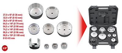 KS Tools NEW-49345 Set oliesleutels voor oliefilters- en filterhuisdeksels, 9-delig