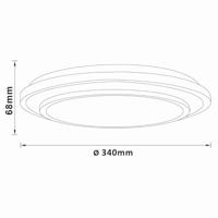Brilliant Zwarte plafondlampLuciano Ø 34cm - G80563A76 - thumbnail