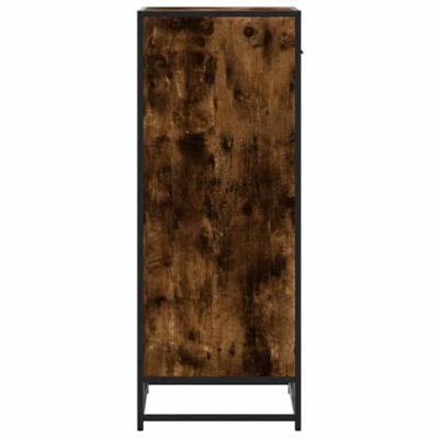 VidaXL Schoenenrek 48x38x97,5 cm bewerkt hout gerookt eikenkleurig VidaXL Schoenenrek 48x38x97,5 cm bewerkt hout gerookt eikenkleurig