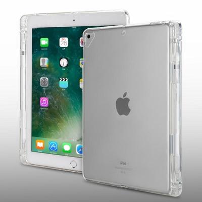 Transparante TPU afgestoken rand zachte back cover beschermhoes voor iPad Pro 10.5 inch, met Pen Slots(Transparent)