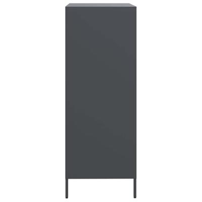 Hoge kast 68x39x103,5 cm staal antracietkleurig