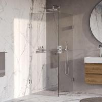 BRAUER Void Carving douchecabine met draaideur helder glas 90x100x200 incl. glascoating chroom - thumbnail