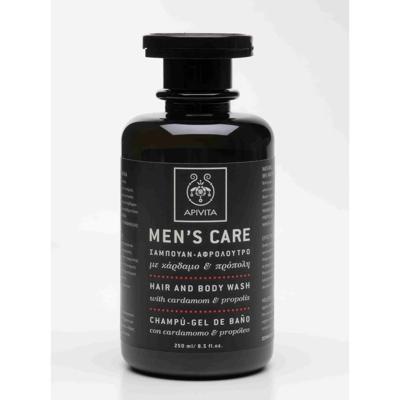 Apivita Men's Care Hair and Body Wash Gel with Cardamon & Propolis 250ml