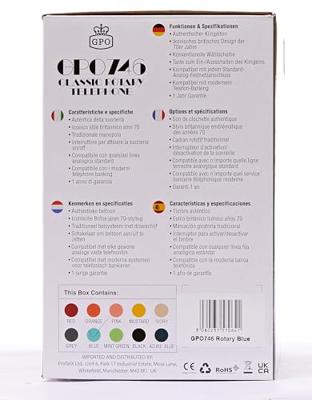 GPO 746RBL 746 Bureautelefoon met draaiknop blauw