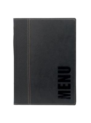 Menukaart Securit Trendy A5 1 x 2 tassen zwart