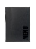 Menukaart Securit Trendy A5 1 x 2 tassen zwart - thumbnail