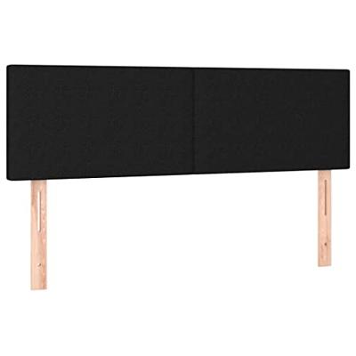 Boxspring met matras stof zwart 140x200 cm