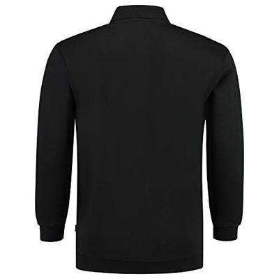 Tricorp 301005 Casual polokraag en tailleband sweatshirt, 60% gekamd katoen/40% polyester, 280 g/m², zwart, maat XXL