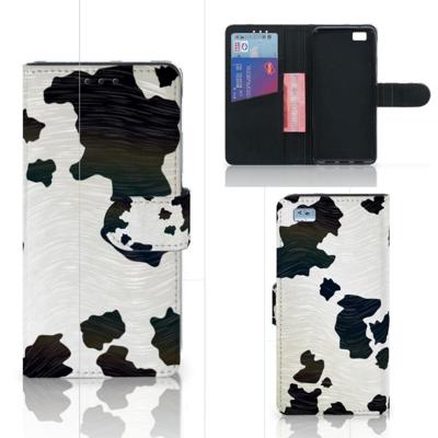 Huawei Ascend P8 Lite | Telefoonhoesje | Met pasjeshouder | Koeienvlekken