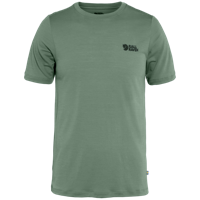Fjallraven Abisko Wool Logo SS T-shirt Heren Patina Green M - thumbnail