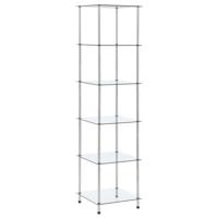 Kastje 6-laags 40x40x160 cm gehard glas transparant - thumbnail