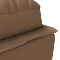Chaise longue met kussens stof bruin - thumbnail