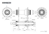 CONTEC achternaaf "core cl" ct cassette hub core cl 32l. 142mm hg - thumbnail