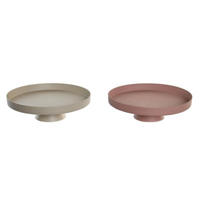 Tafeldecoratie DKD Home Decor Beige Roze 31 x 31 x 9 cm Stads (2 Stuks)