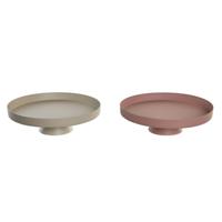 Tafeldecoratie DKD Home Decor Beige Roze 31 x 31 x 9 cm Stads (2 Stuks) - thumbnail