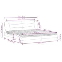 Bed met matras "Hvar" kunstleer zwart en wit 200x200 cm - thumbnail