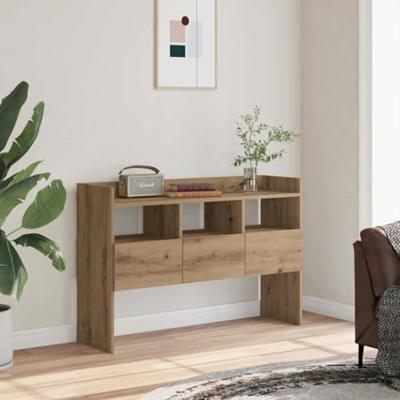 Dressoir 105x30x70 cm bewerkt hout artisanaal eikenkleurig