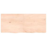 Wandschap 140x60x(2-4) cm onbehandeld massief eikenhout - thumbnail